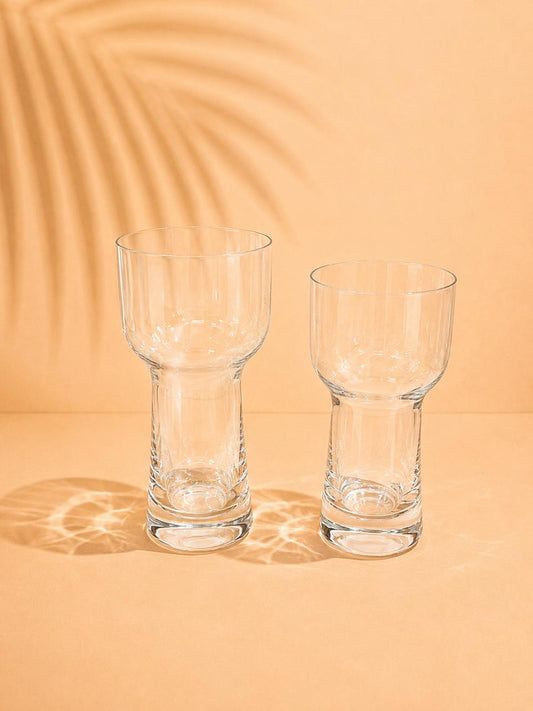 Elegant Glass Beer Glasses – 370ml & 440ml