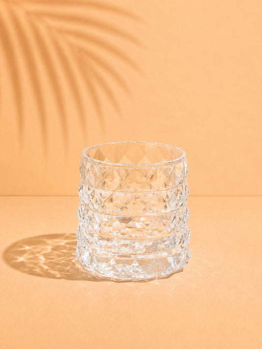 Diamond Cut Glass Tumbler – 350ml (6 Pcs)