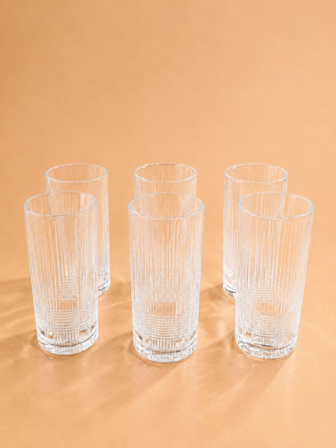 Luxe Line Highball Glass Set – 340ml (Set of 6)