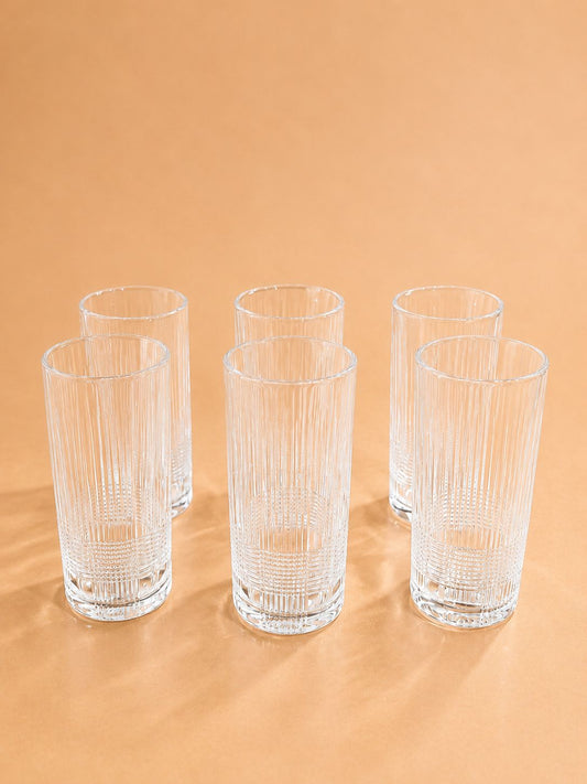 Luxe Line Highball Glass Set – 340ml (Set of 6)